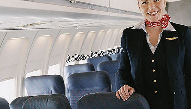 Портрет на женски служител на полет в самолет